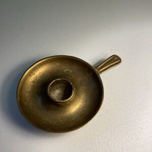 Vintage Heavy Brass Candle Holder